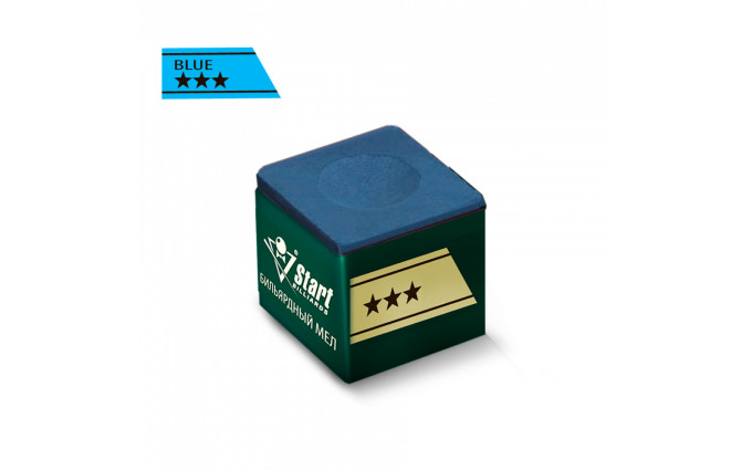 Мел Startbilliards 3 звезды синий (1шт) Мел Startbilliards 3 звезды синий (1шт)